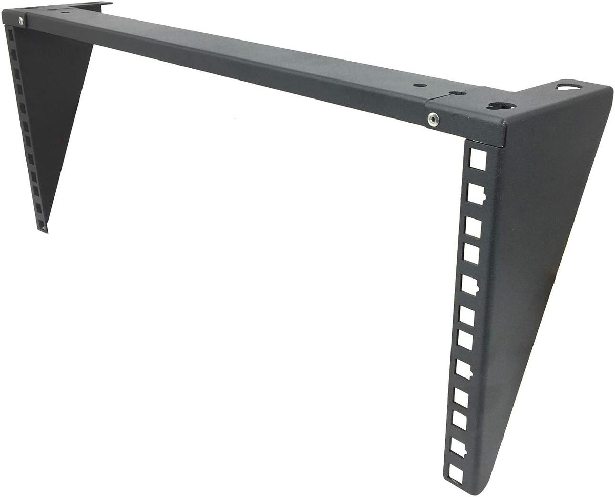 2 Pack 1U Foldable 19 Inches Cold Rolled Steel Vertical Wall Mount Rack Including Hardware T650446