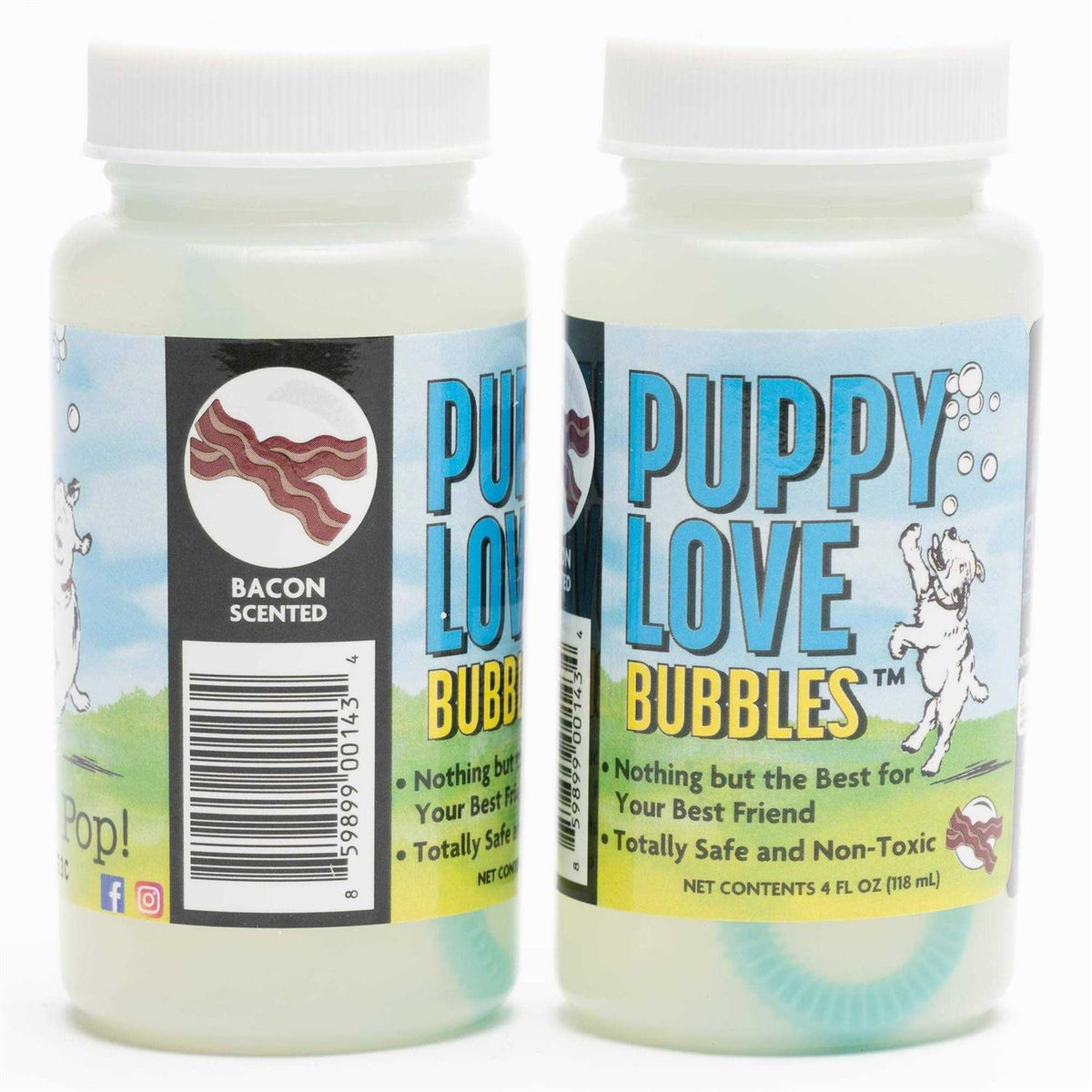 Peanut Butter & Bacon Scented Bubbles 4oz 2 Pack Q39791