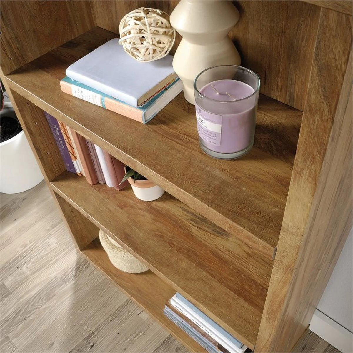3-Shelf Engineered Wood Bookcase Q23288