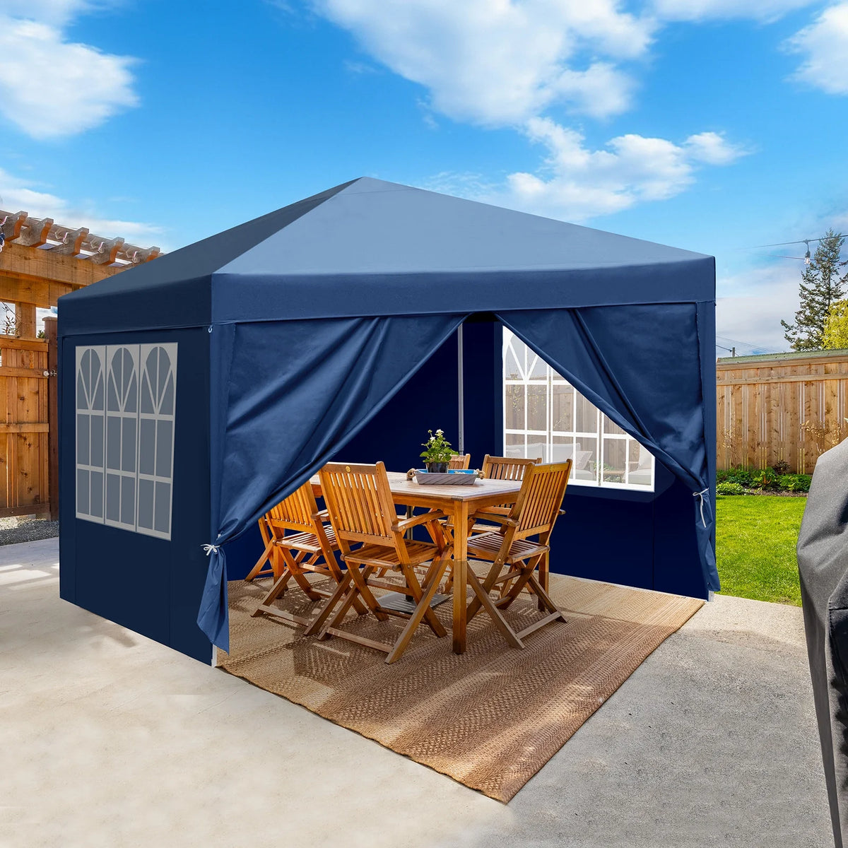 10 x 10 Pop Up Gazebo Canopy Tent with 4 Sidewalls R212