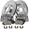 Premium Grade OE Loaded Calipers, Drilled/Slotted Rotors, Ceramic Brake Pads Kit X43684