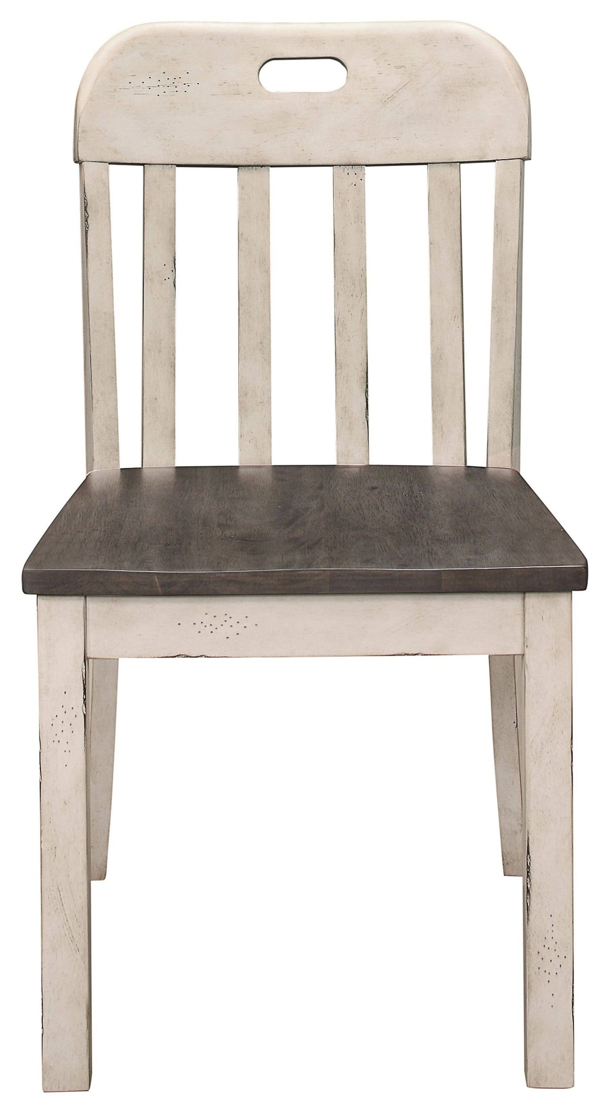 Antique White and Gray Side Chair Set of 2 M2108