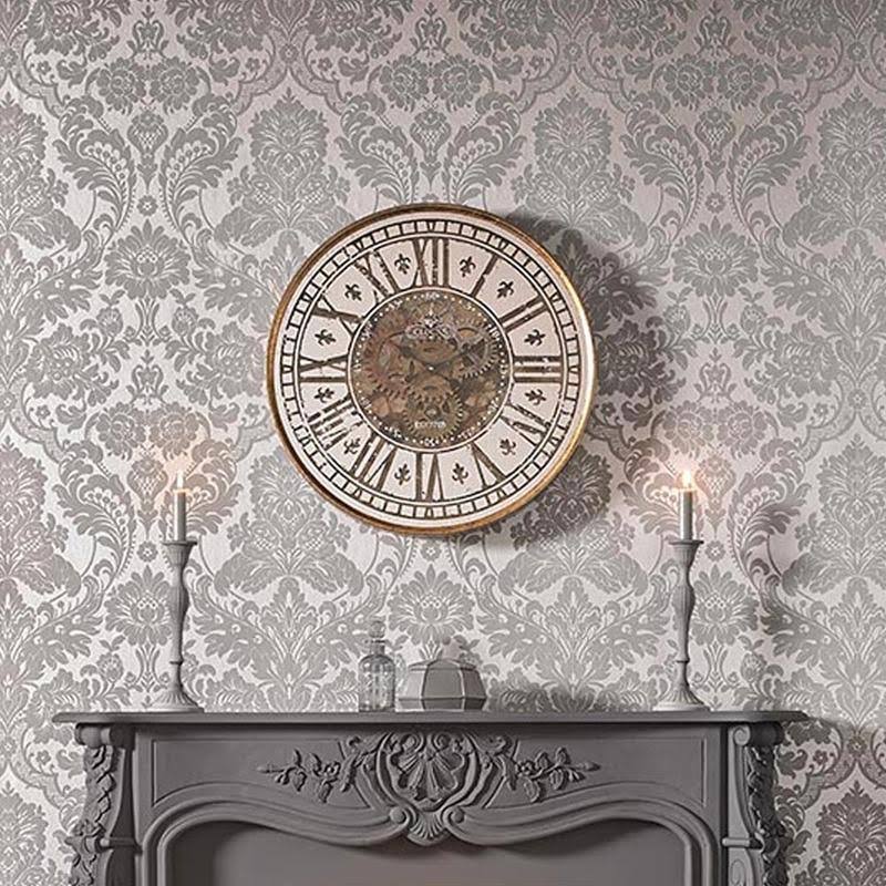Gothic Damask Noir Wallpaper H40481