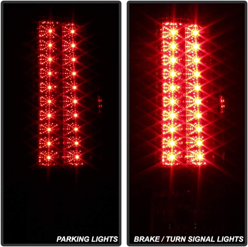 Black Housing Smoked Lens LED Tail Lights Brake Lamps Assembly K8140