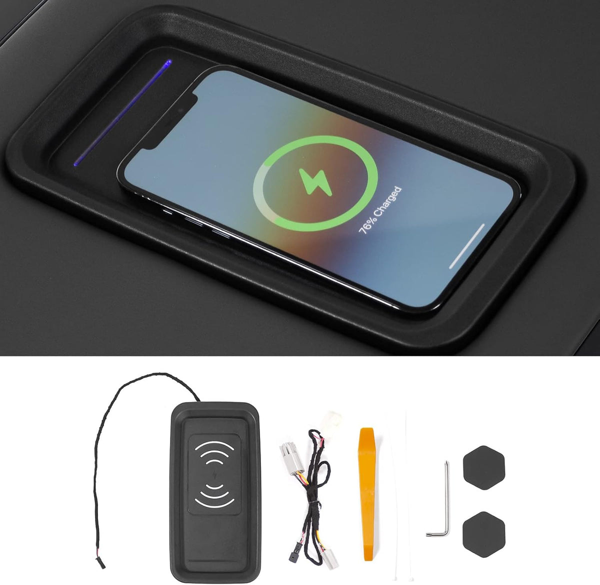 Wireless Charger Tray Center Console Wireless Charging Pad 15W Fast Wireless Phone Charger L494911