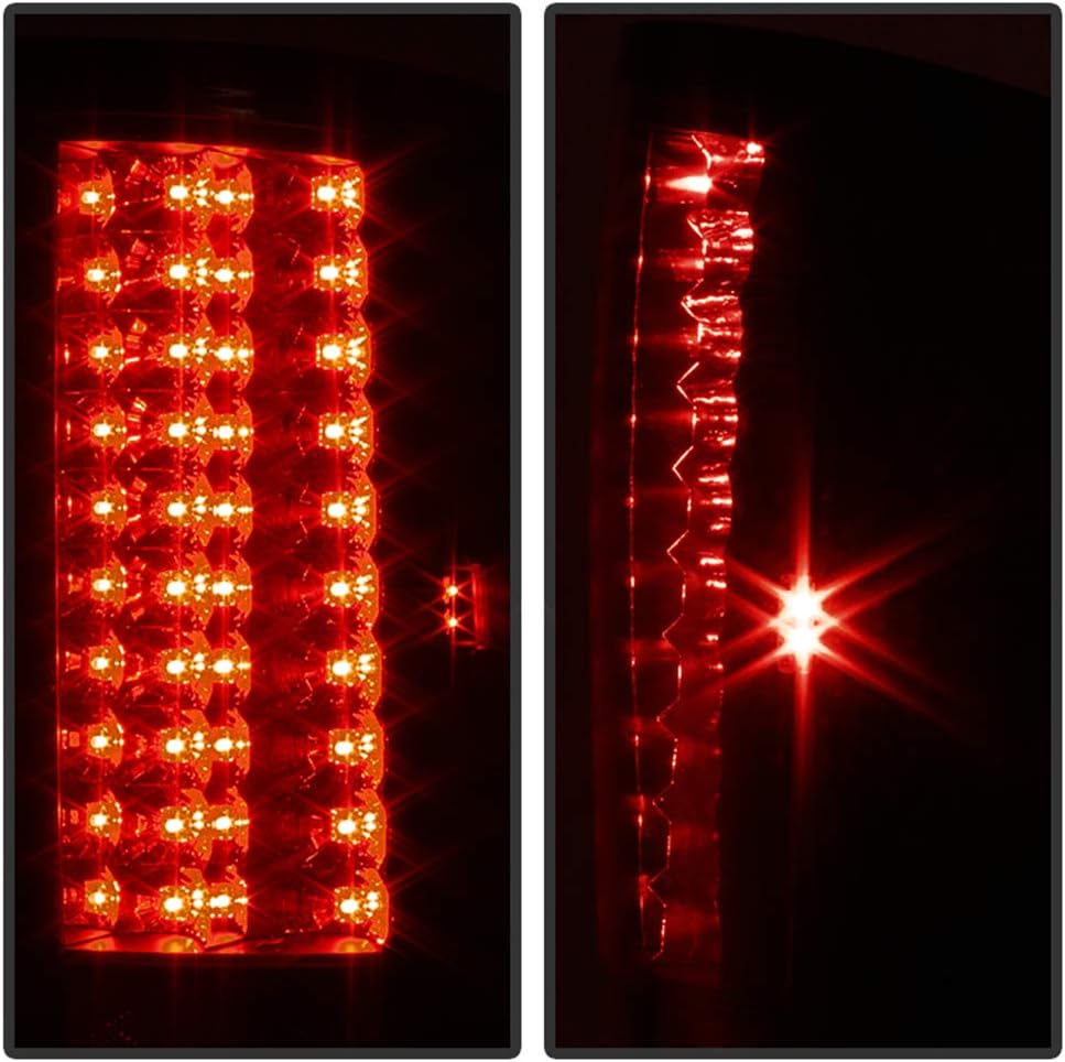 Black Housing Smoked Lens LED Tail Lights Brake Lamps Assembly K8140
