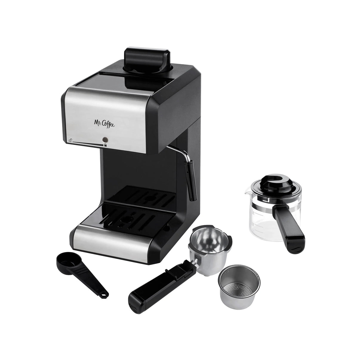 Automatic Espresso and Cappuccino Machine, 20 oz, Silver O253595