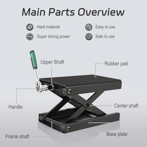1200 Lbs Steel Motorcycle Lift Scissor Jack W23411