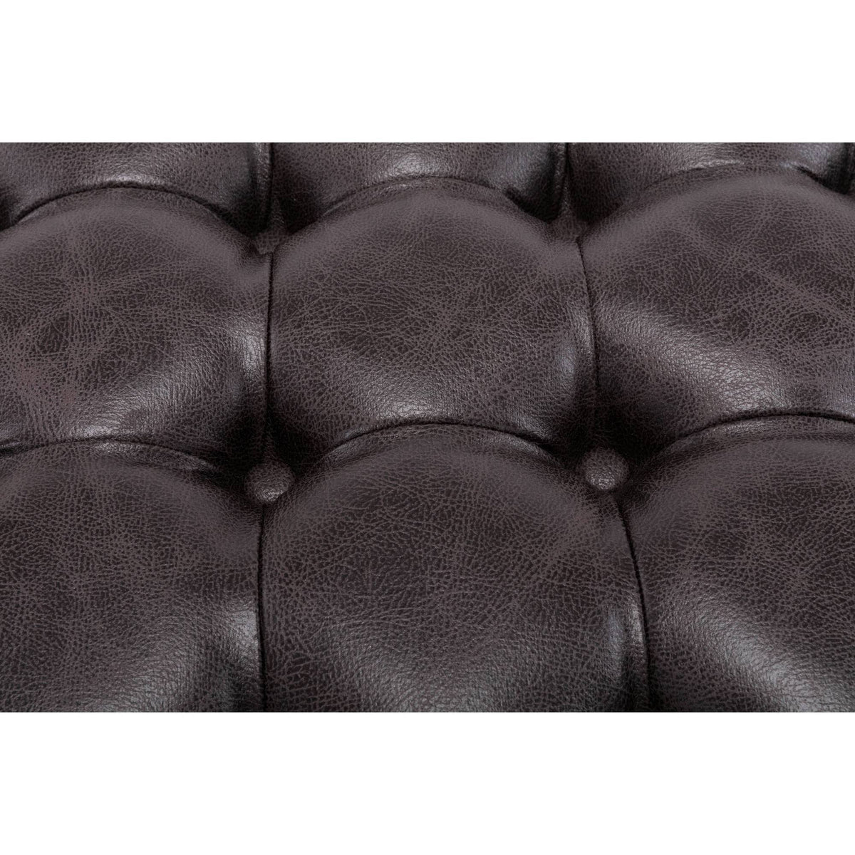 Black Pintucked Storage Ottoman R464354