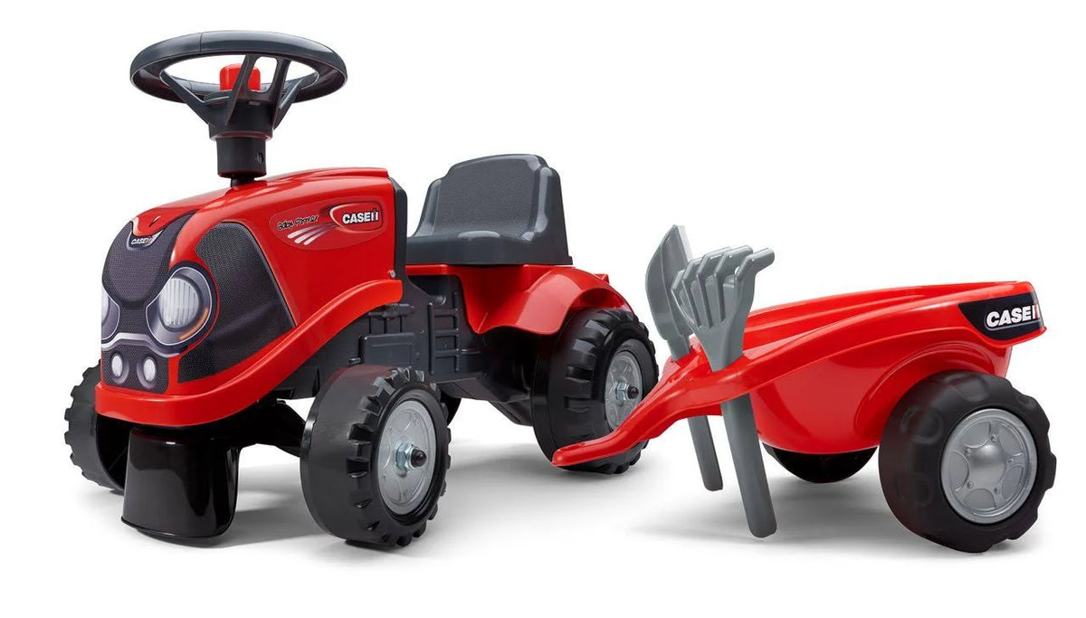Red Ride-On Tractor with Trailer & Tools K8908